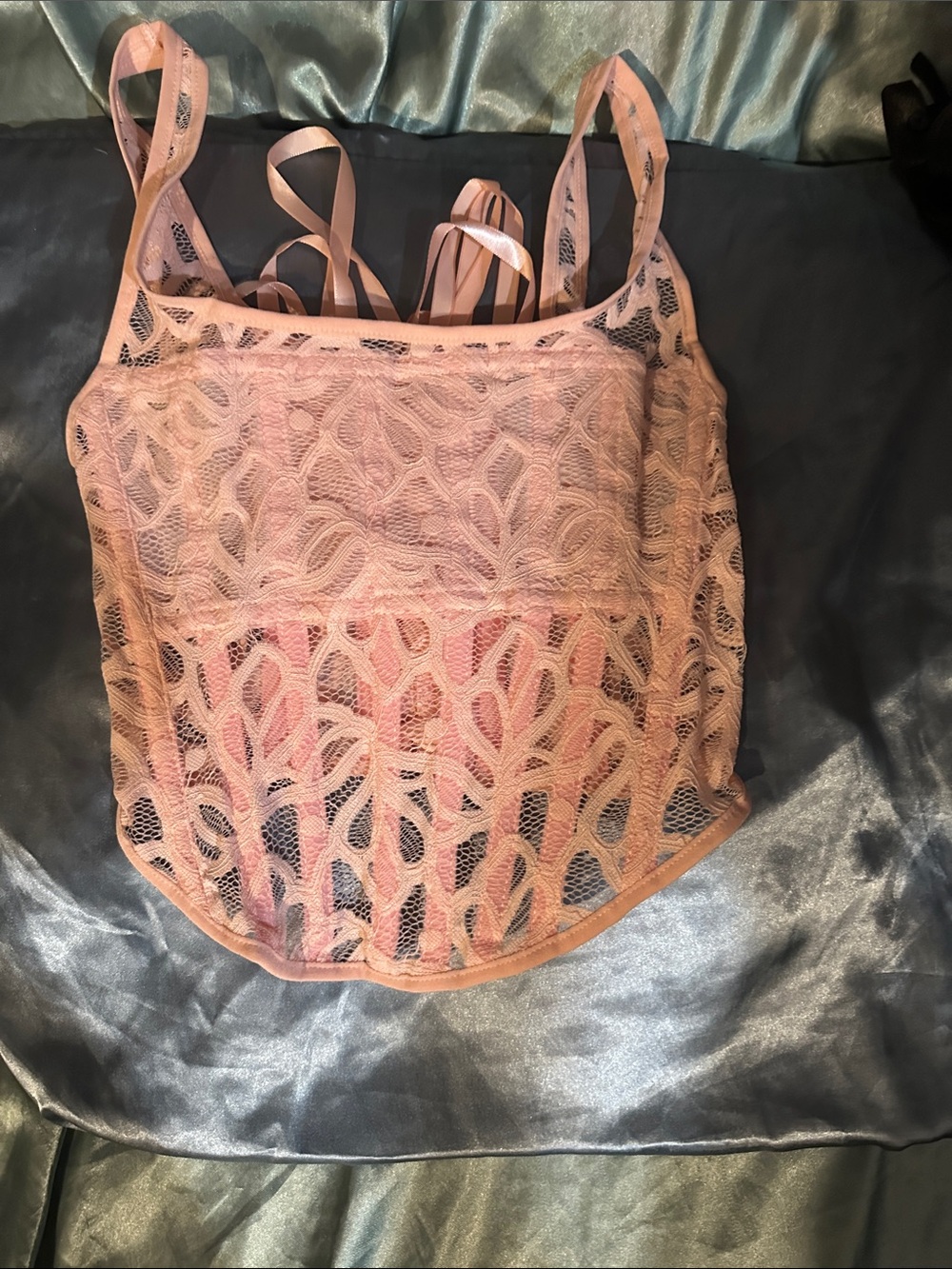 New & unworn Pink Lace corset Xs-M one size- 2 available sold separately